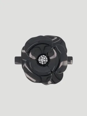 Camélia Flower Crystal-Embellished Barrette