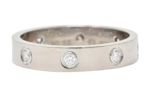 Cartier Love Diamond 18 Karat White Gold Unisex Stacking Band Ring