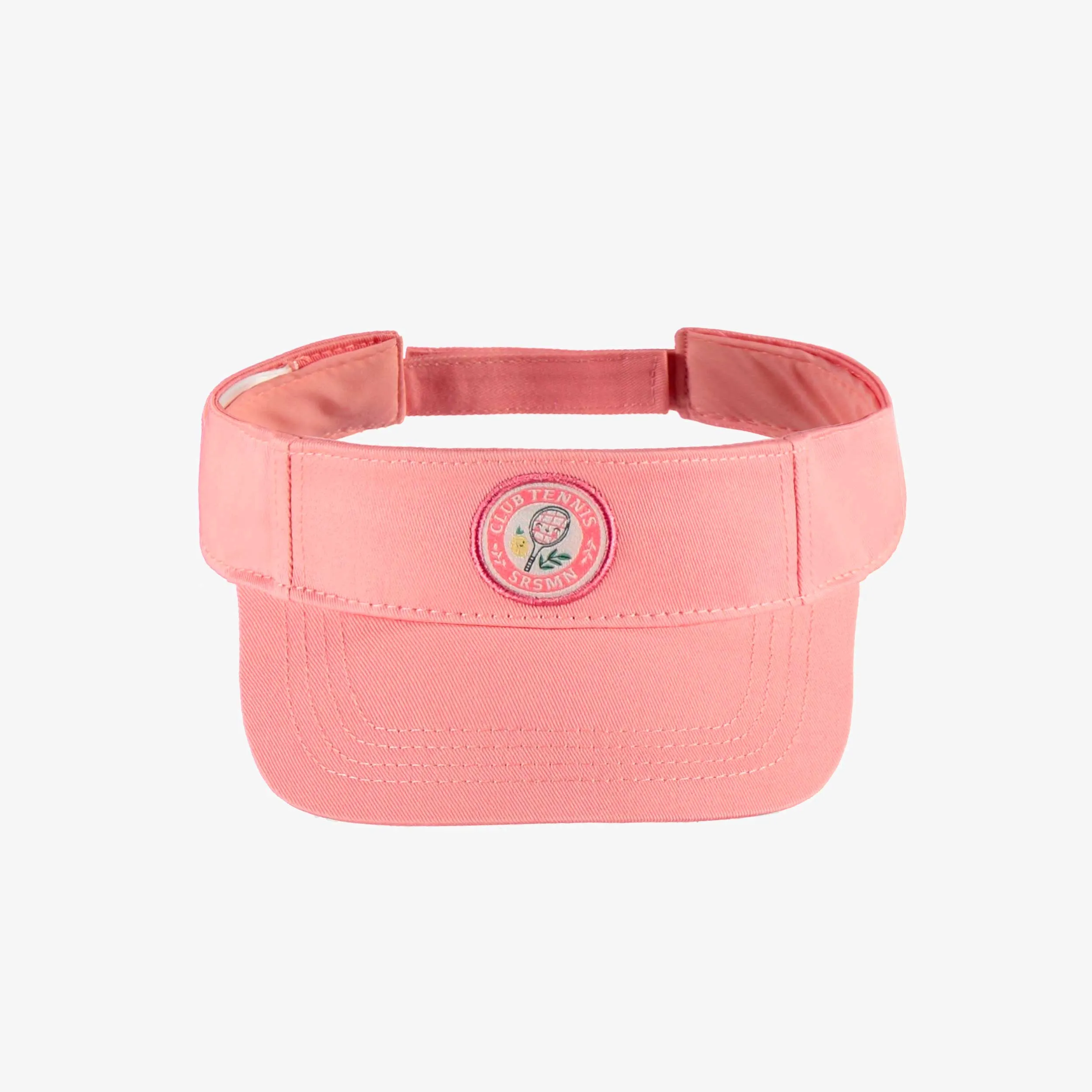 Casquette visière rose en twill, enfant || Pink visor cap in twill, child