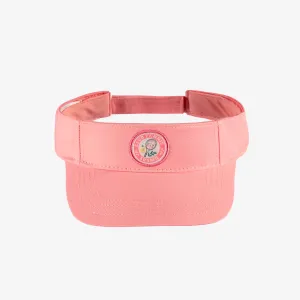 Casquette visière rose en twill, enfant || Pink visor cap in twill, child