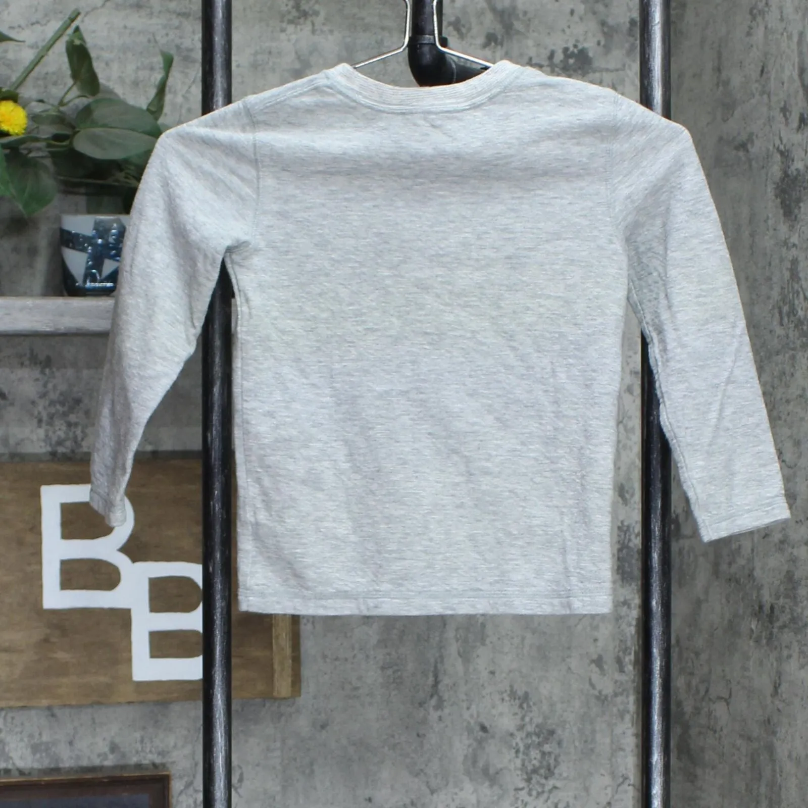 Cat & Jack Boys Striped Cozy Knit Shirt Top Gray 5T