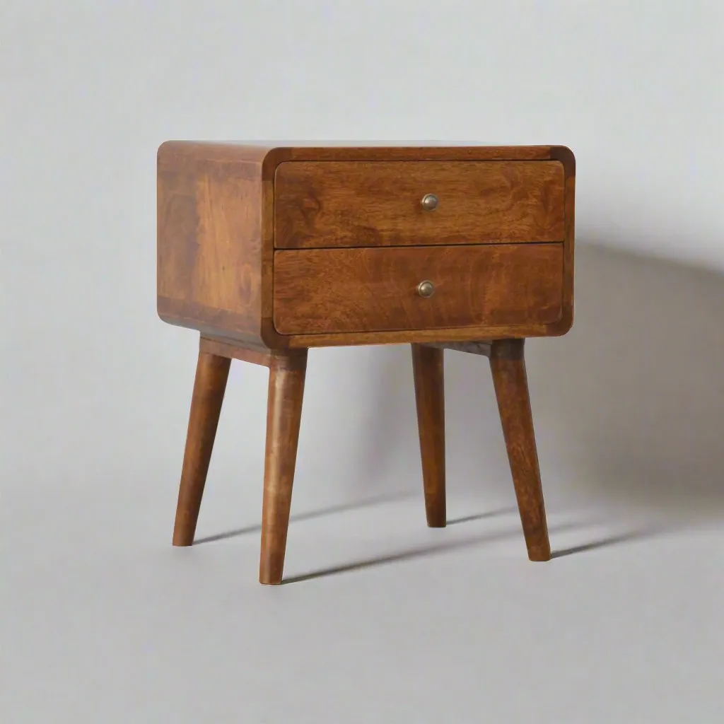 CENTURY Solid Wood Bedside Table