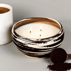 Ceramic Candle Multi Color, Black & White