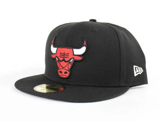 Chicago Bulls New Era 59fifty Fitted Hat (BLACK GRAY UNDER BRIM)