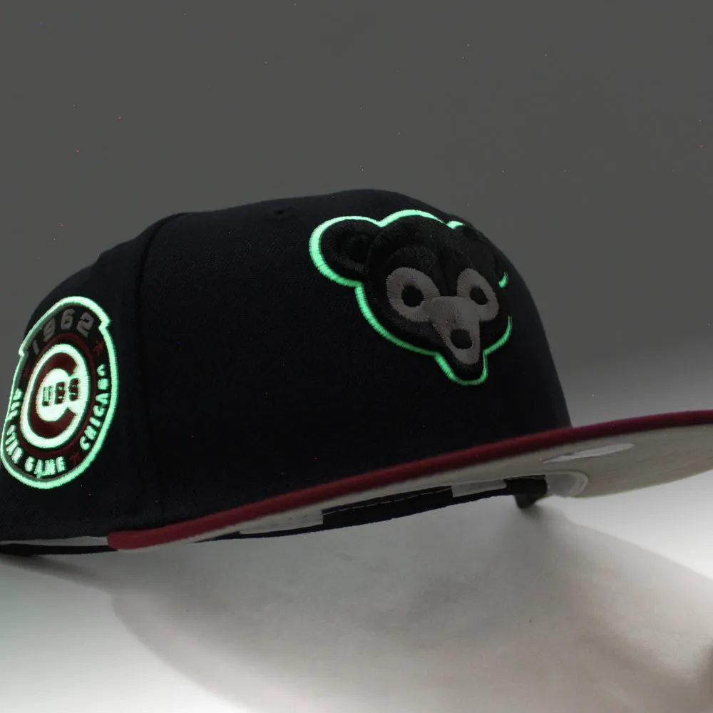 Chicago Cubs 1962 All Star Game New Era 59Fifty Fitted Hat (GITD Navy Cardinal Stone Under Brim)