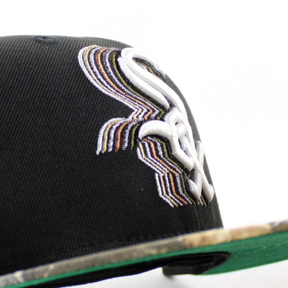 Chicago White Sox 10th Anniversary New Era Fitted 59Fifty Hat (Black RealTree Camo Green Under Brim)