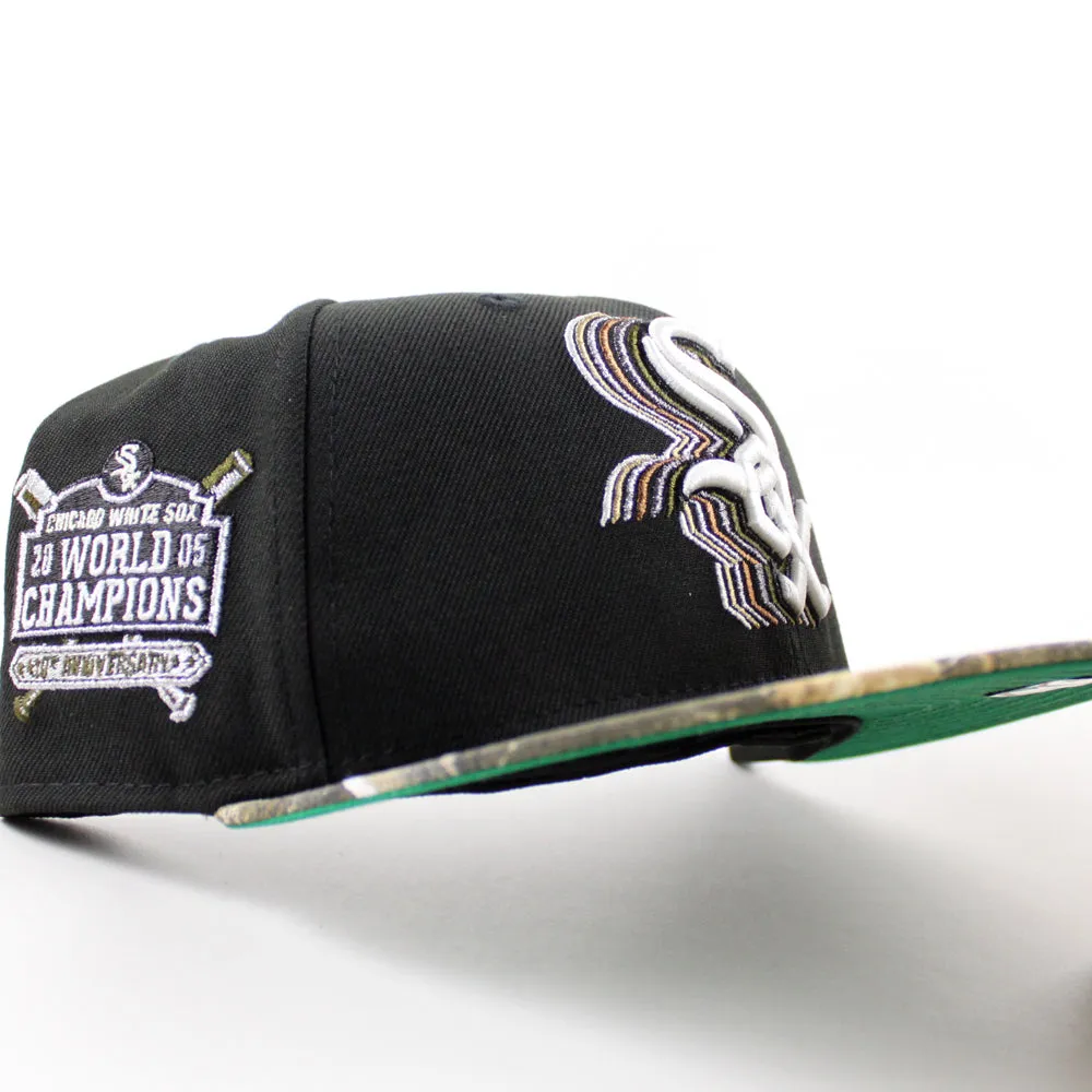 Chicago White Sox 10th Anniversary New Era Fitted 59Fifty Hat (Black RealTree Camo Green Under Brim)