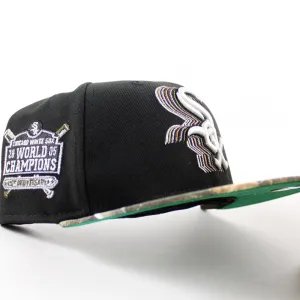 Chicago White Sox 10th Anniversary New Era Fitted 59Fifty Hat (Black RealTree Camo Green Under Brim)