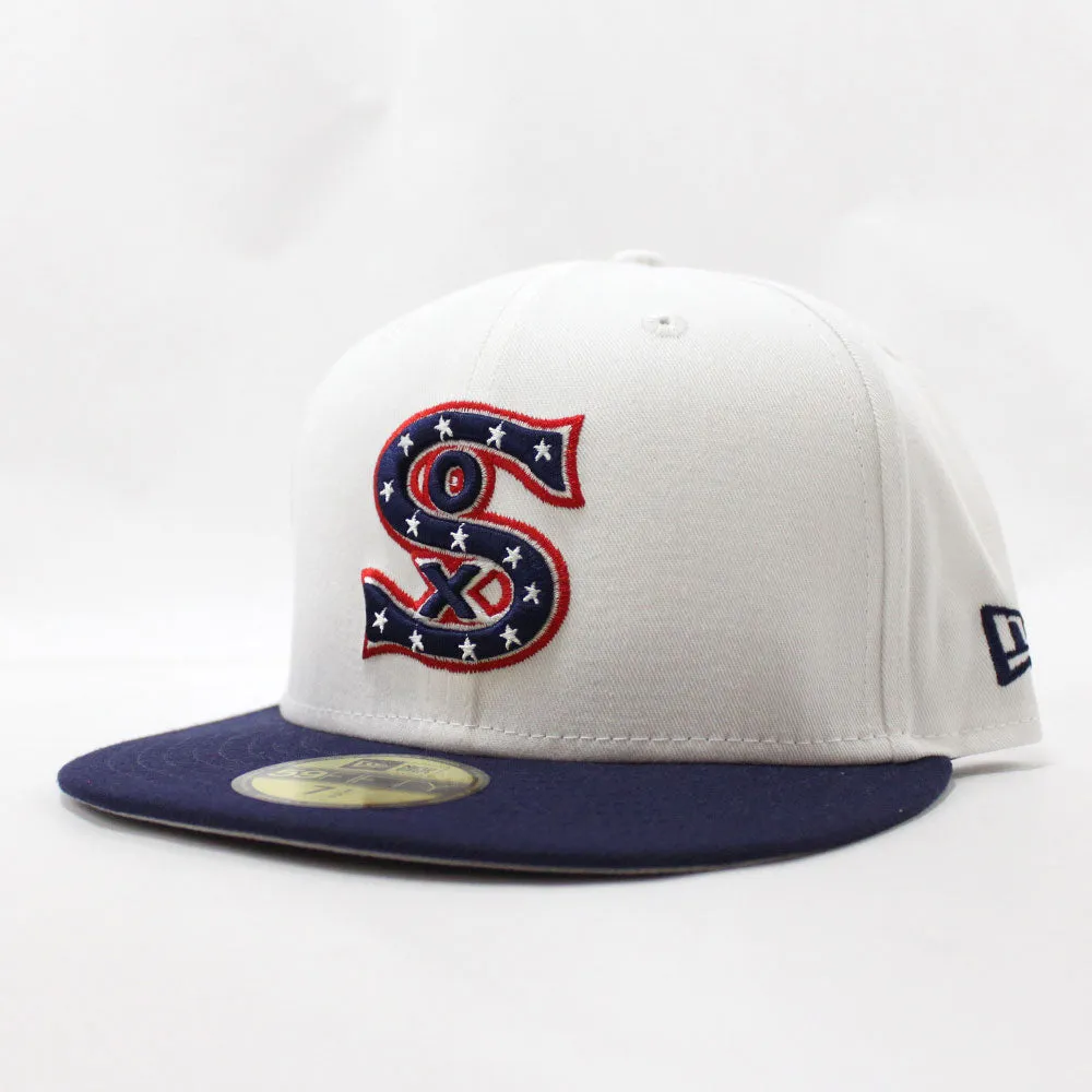 Chicago White Sox 1917 New Era Fitted 59Fifty Hat (White Navy Gray Under Brim)