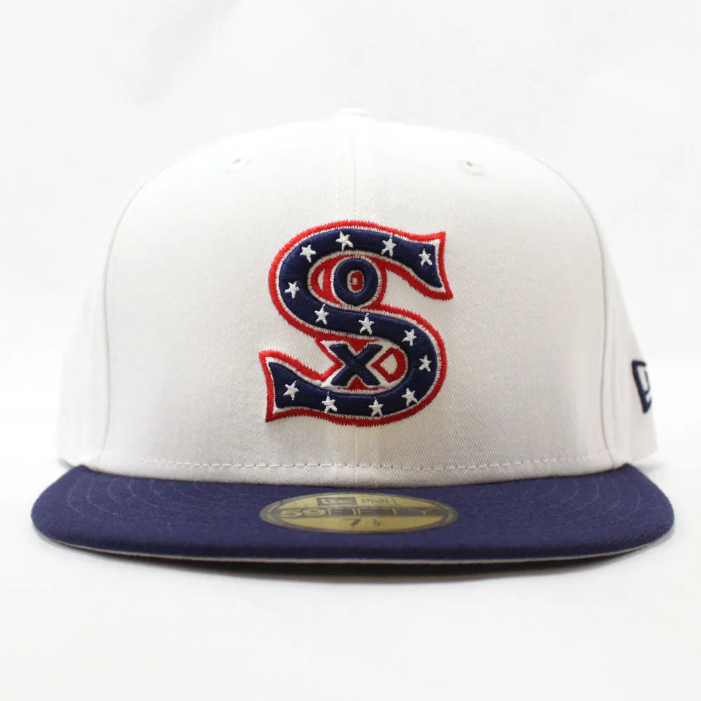 Chicago White Sox 1917 New Era Fitted 59Fifty Hat (White Navy Gray Under Brim)