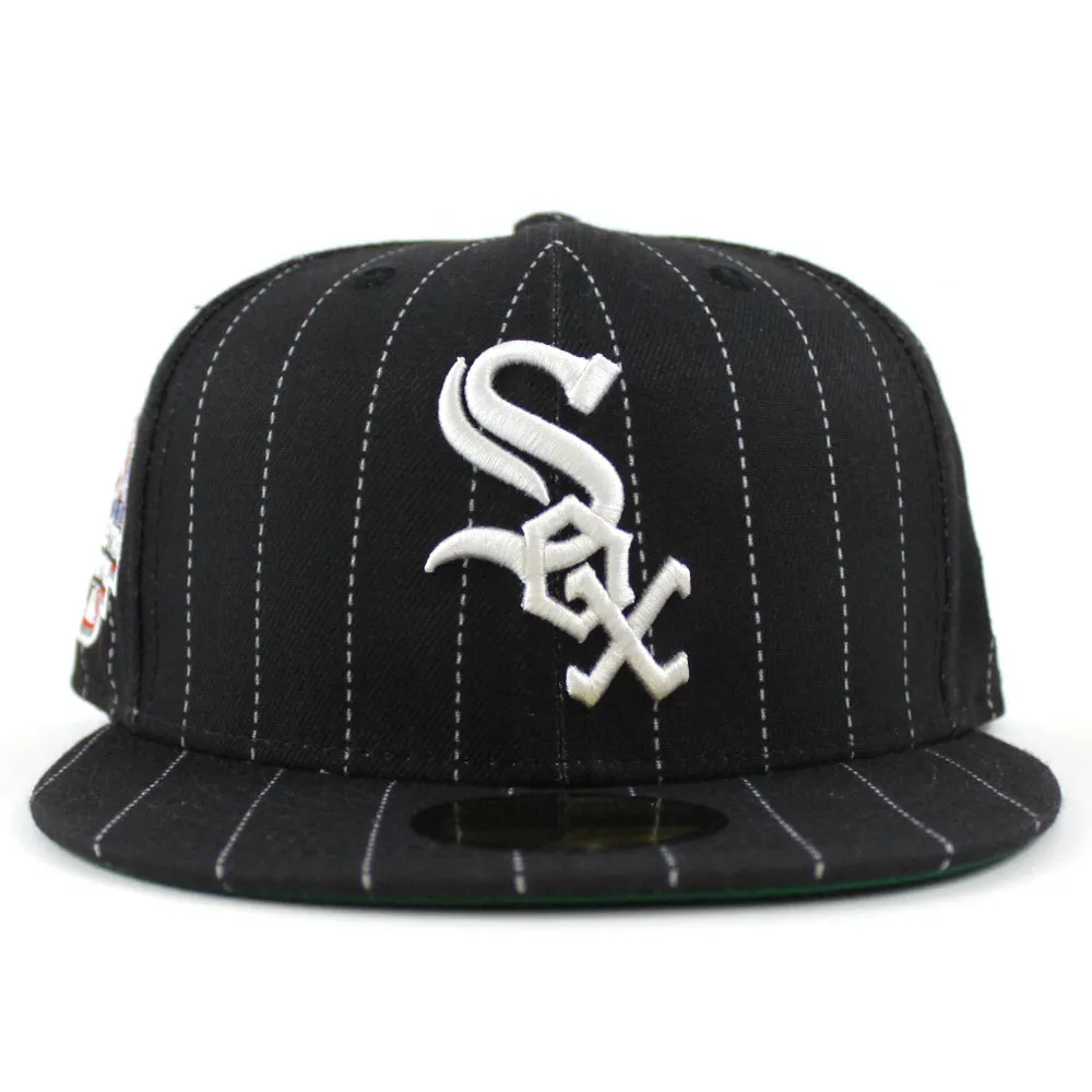 Chicago White Sox 2003 All-Star Game New Era Fitted 59Fifty Hat (Black Pinstripes Green Under Brim)