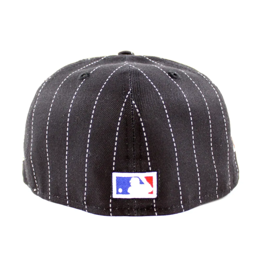 Chicago White Sox 2003 All-Star Game New Era Fitted 59Fifty Hat (Black Pinstripes Green Under Brim)