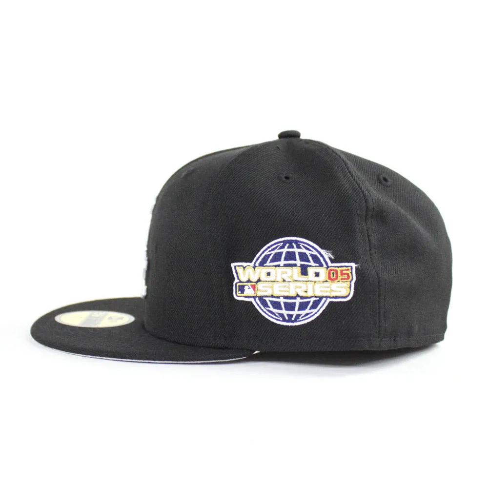 Chicago White Sox 2005 WORLD SERIES New Era Fitted 59Fifty Hats (BLACK GRAY UNDER BRIM)