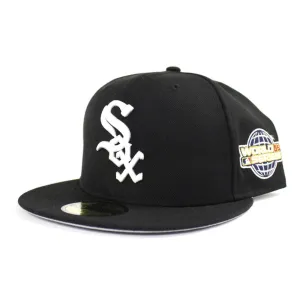 Chicago White Sox 2005 WORLD SERIES New Era Fitted 59Fifty Hats (BLACK GRAY UNDER BRIM)