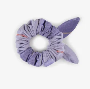 Chouchou mauve en flanelle épaisse, enfant||Purple scrunchie in heavy flannel, child
