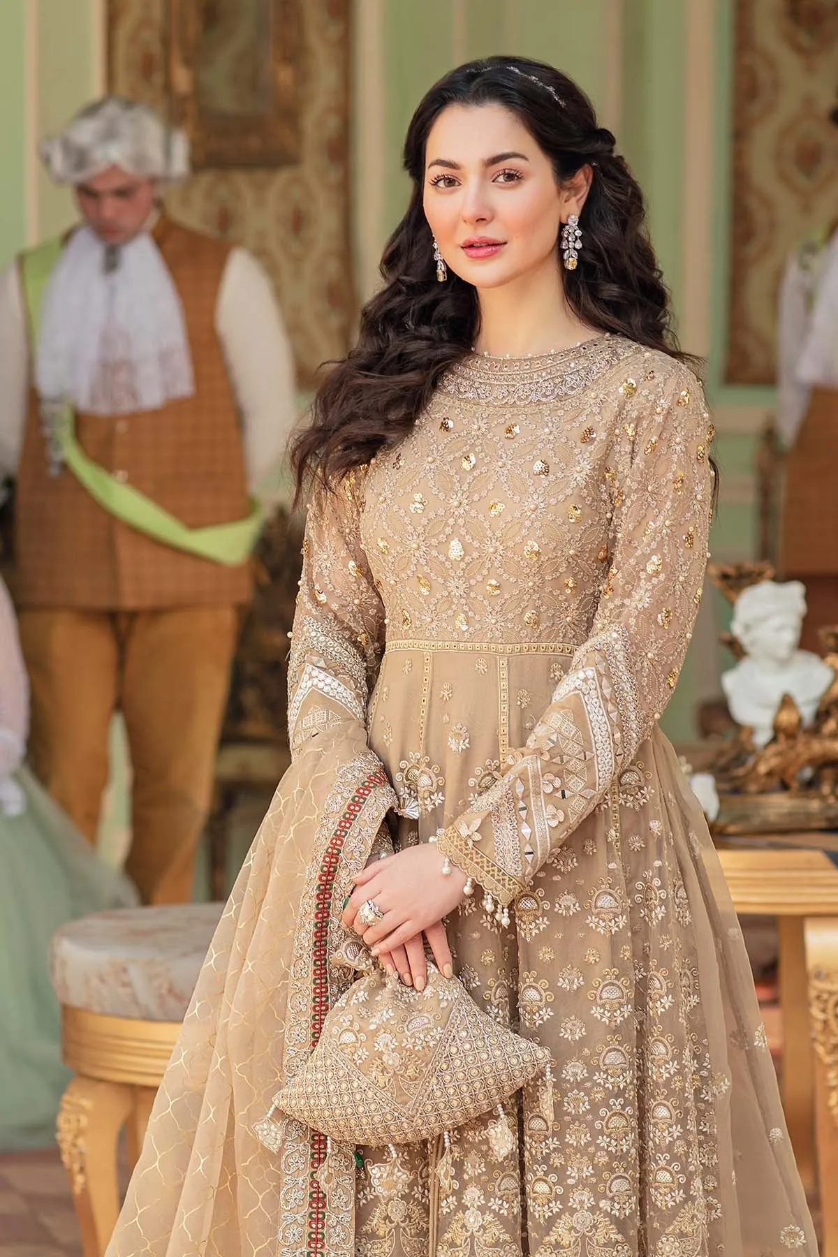 CINDERALLA NL-28 | Nureh The Secret Garden Luxury Formals Collection 2022 | Unstitched Embroidered Chiffon Suits