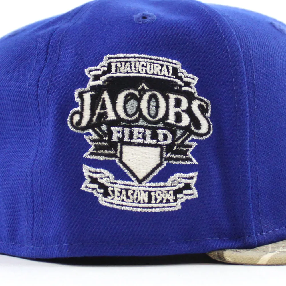Cleveland Indians Jacobs Field New Era 59Fifty Fitted Hat (Majestic Blue RealTree Camo Gray Under Brim)