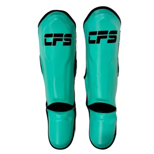 Clinch Fight Sports CFS Muay Thai Kids Youth Shin Guards Mint Green