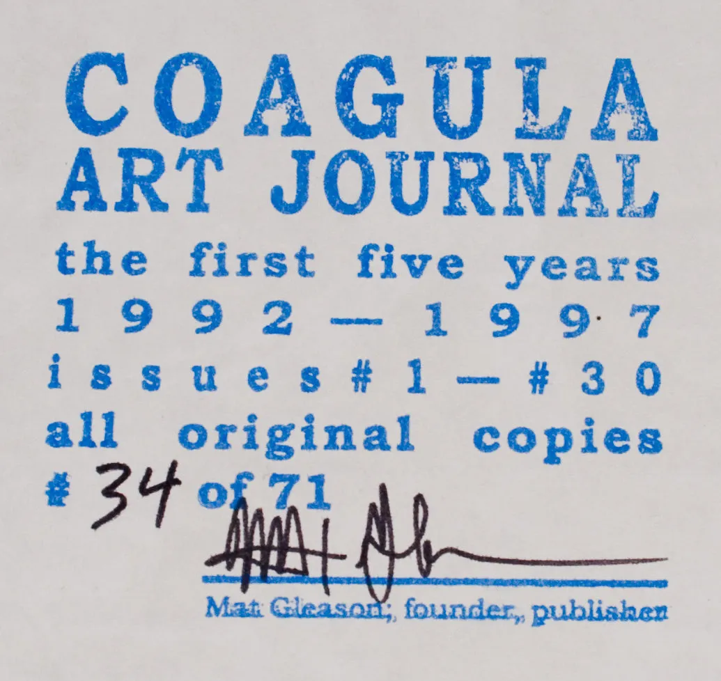 Coagula Art Journal 1992-1997 [Box Set]