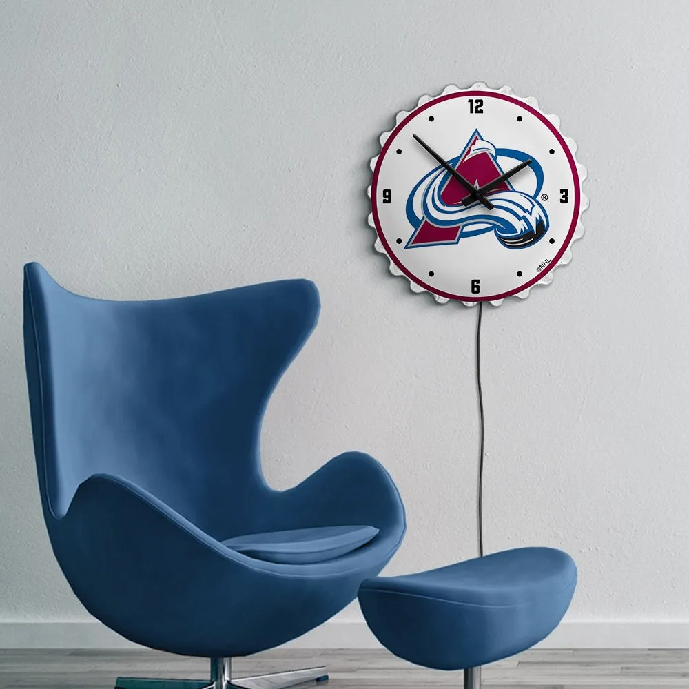 Colorado Avalanche: Bottle Cap Lighted Wall Clock