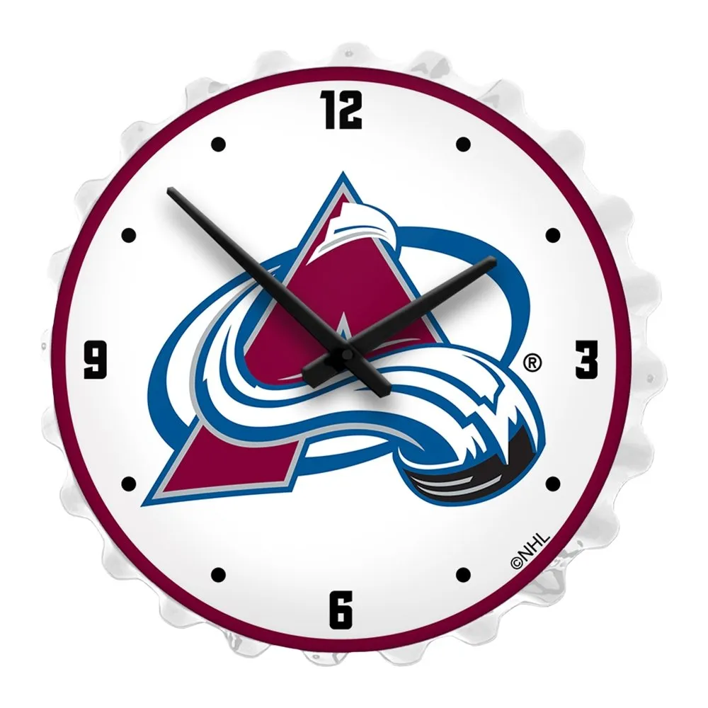 Colorado Avalanche: Bottle Cap Lighted Wall Clock