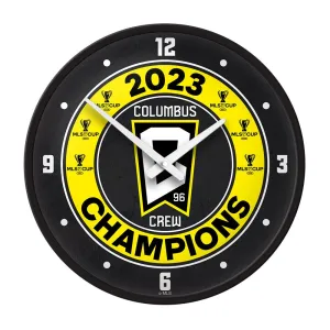 Columbus Crew: 6x MLS Cup Champs - Modern Disc Wall Clock