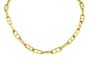 Contemporary 18 Karat Gold Oval Link Chain Necklace