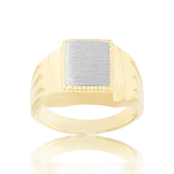 Contemporary Brush Finish Men's Ring