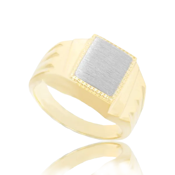 Contemporary Brush Finish Men's Ring