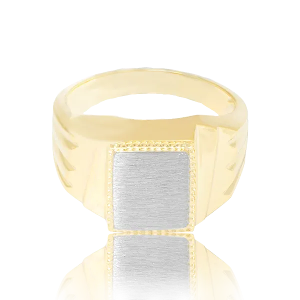 Contemporary Brush Finish Men's Ring