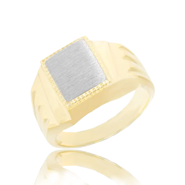 Contemporary Brush Finish Men's Ring