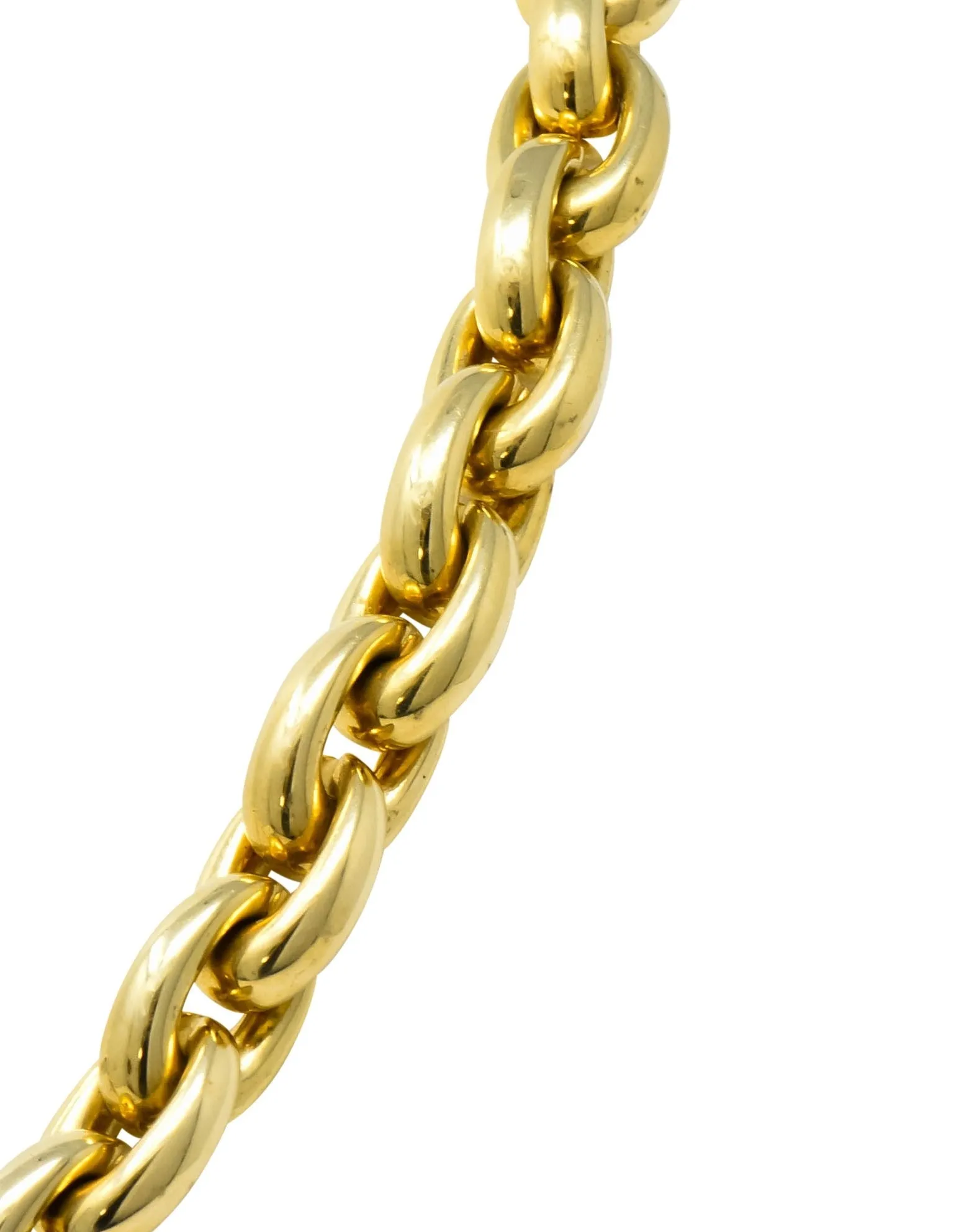 Contemporary Italian 14 Karat Gold Mariner Link Necklace