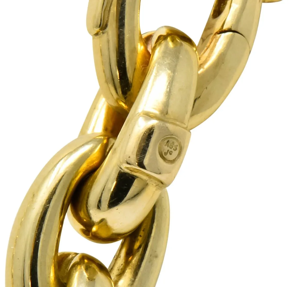 Contemporary Italian 14 Karat Gold Mariner Link Necklace