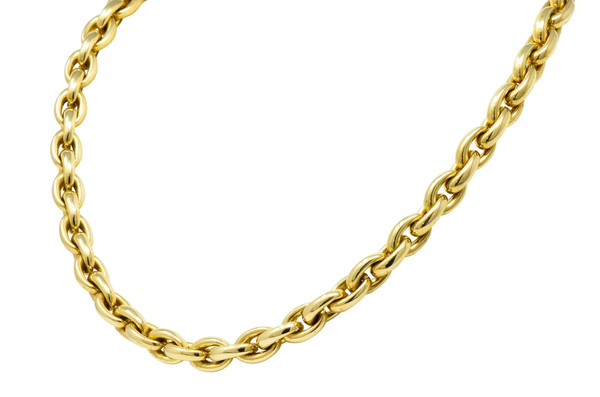 Contemporary Italian 14 Karat Gold Mariner Link Necklace