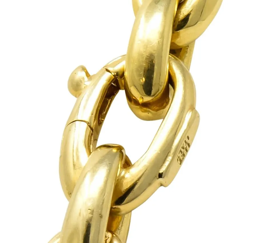 Contemporary Italian 14 Karat Gold Mariner Link Necklace