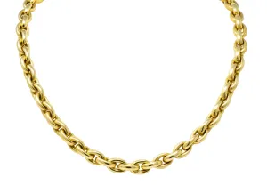 Contemporary Italian 14 Karat Gold Mariner Link Necklace