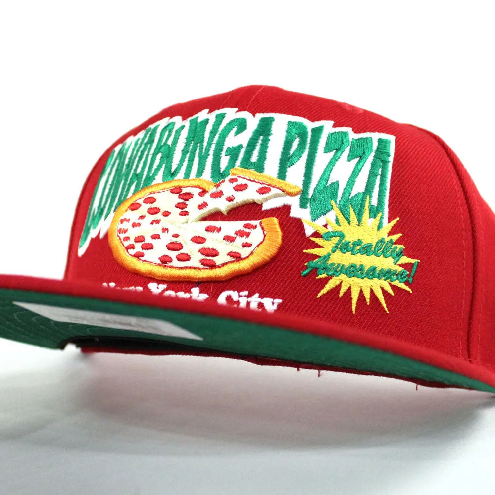 Cowabungapizza The Teenage Mutant Ninja Turtles New Era 59Fifty Fitted Hat (Red Green Under Brim)