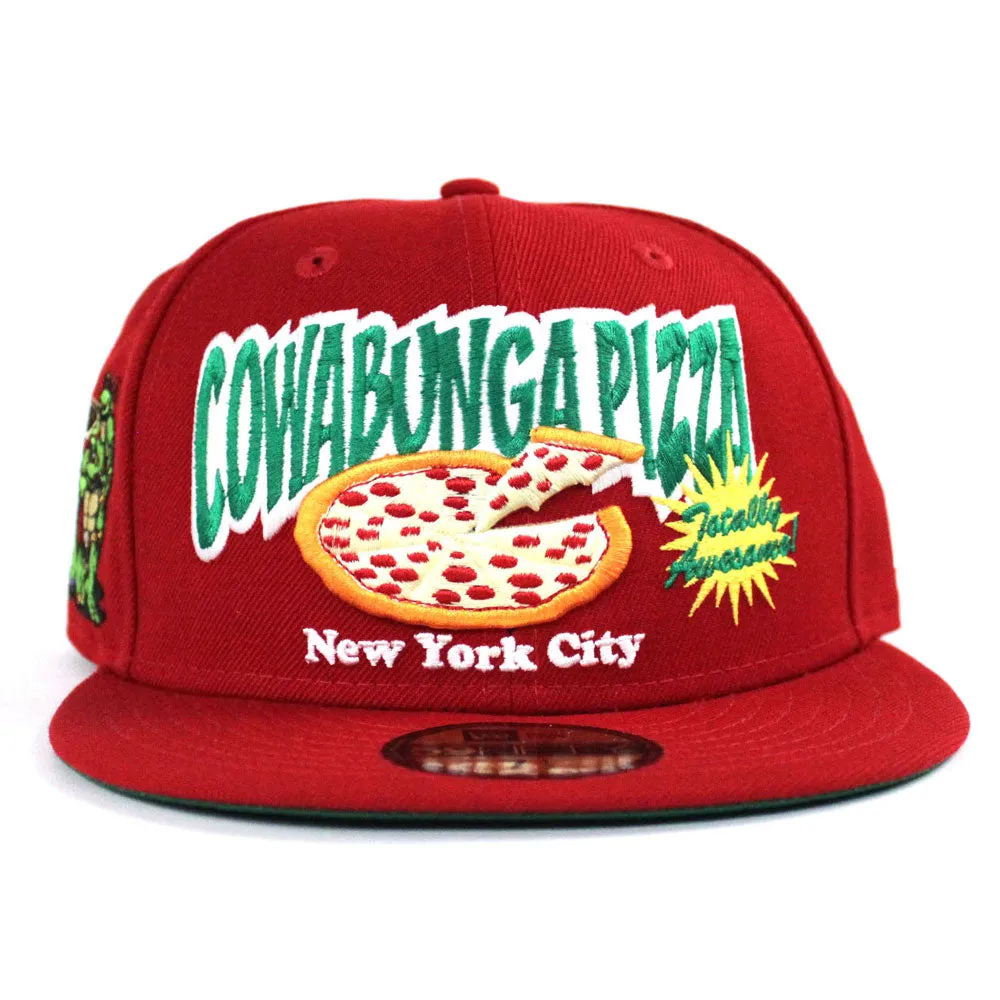 Cowabungapizza The Teenage Mutant Ninja Turtles New Era 59Fifty Fitted Hat (Red Green Under Brim)