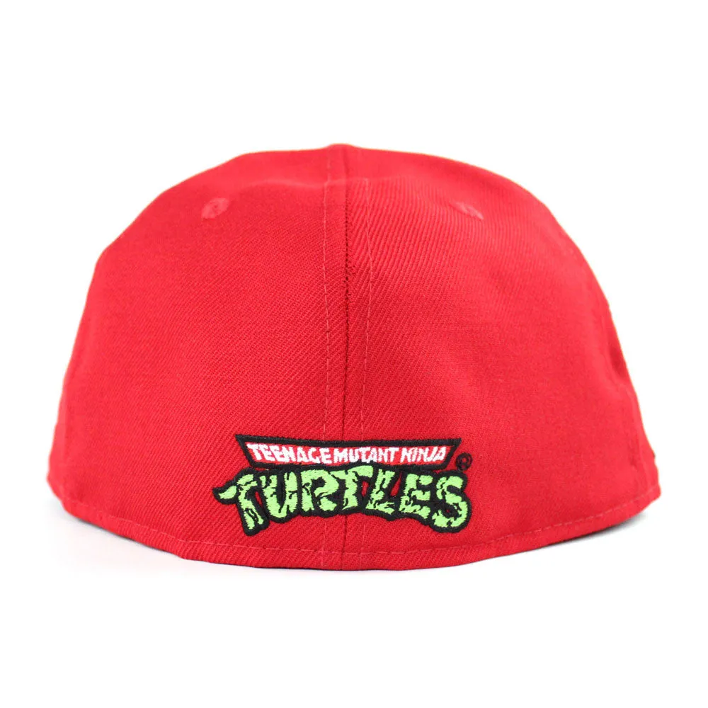 Cowabungapizza The Teenage Mutant Ninja Turtles New Era 59Fifty Fitted Hat (Red Green Under Brim)