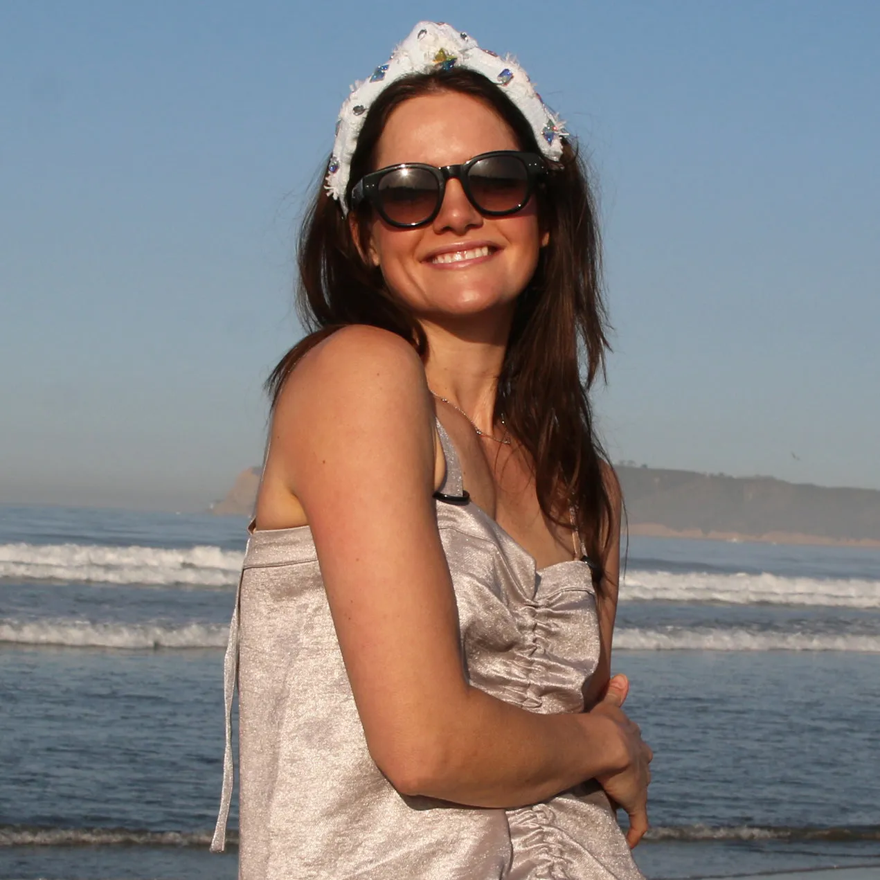 Crystal Knot Tweed Headband