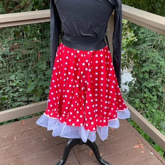 Curtain Call poodle skirt red polka dot with bonus belt