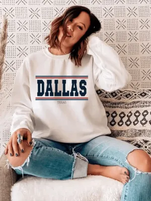 Dallas Texas Sweatshirt In Off White