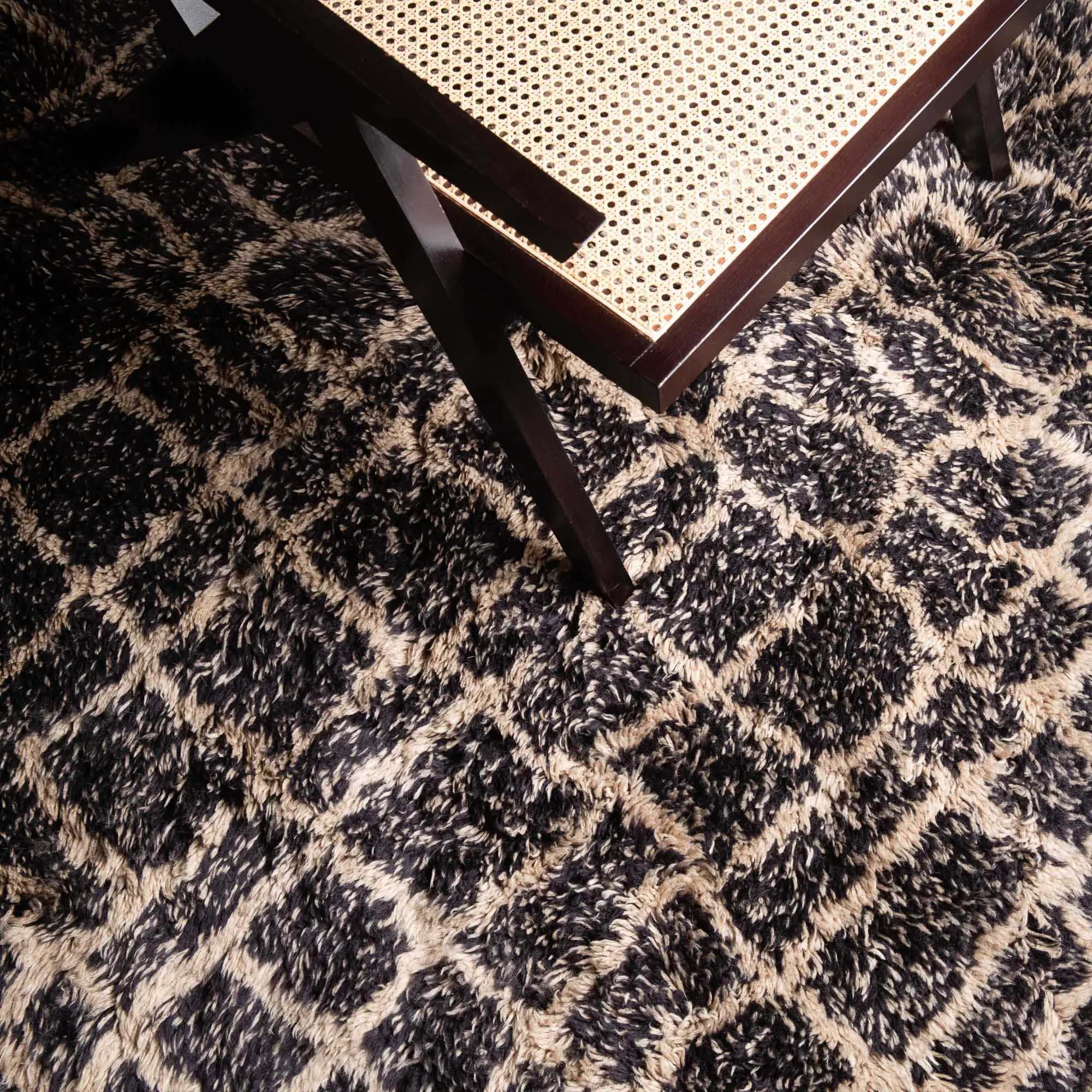 Dark Emperador - Luxury Shag Moroccan Rug