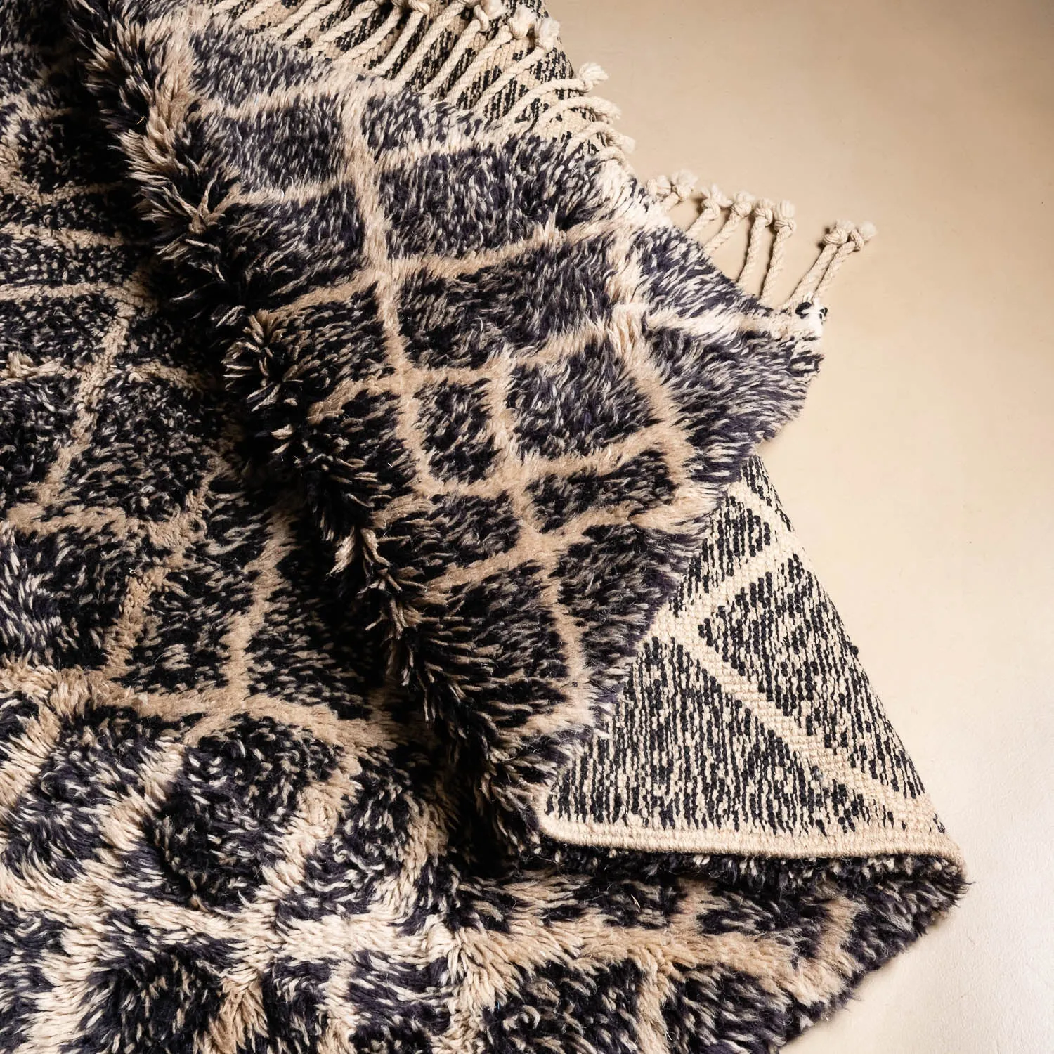 Dark Emperador - Luxury Shag Moroccan Rug