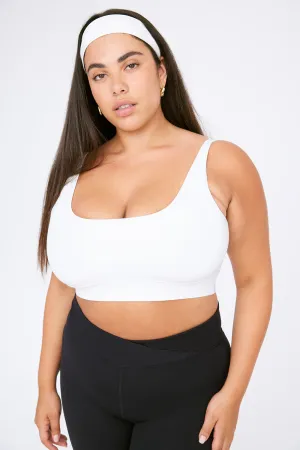DAYFLEX ESSENTIAL SQUARE NECK SPORTS BRA - WHITE