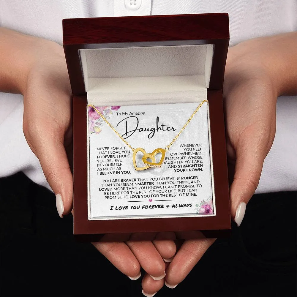 DELETE To My Daughter | Love You Forever | Interlocking Hearts Necklace