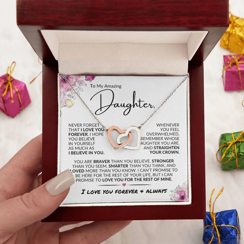DELETE To My Daughter | Love You Forever | Interlocking Hearts Necklace