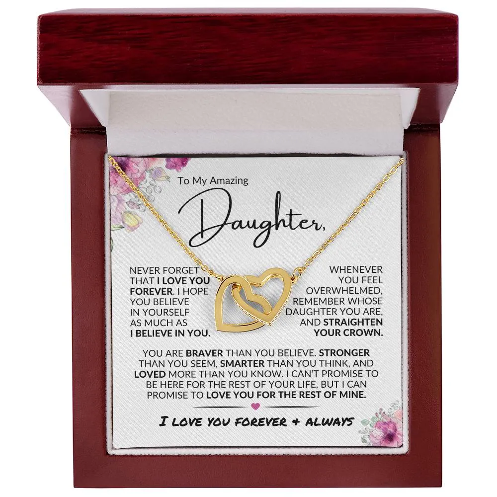 DELETE To My Daughter | Love You Forever | Interlocking Hearts Necklace