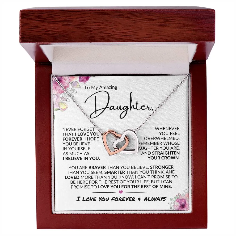 DELETE To My Daughter | Love You Forever | Interlocking Hearts Necklace