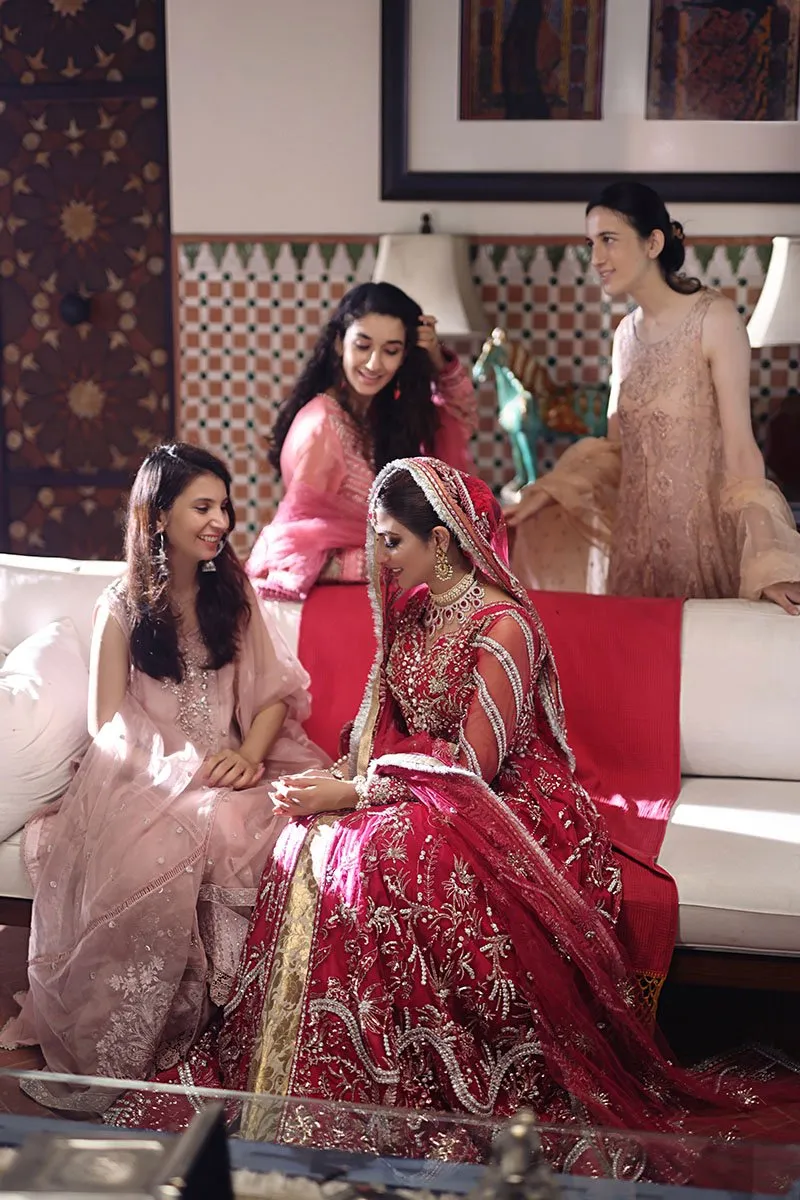 DINA | Mushq Dhee Rani Trousseau De Luxe Luxury Wedding Collection 2021 | Unstitched Embroidered Net Suits